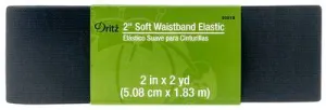 2in Soft Waistband Elastic Black