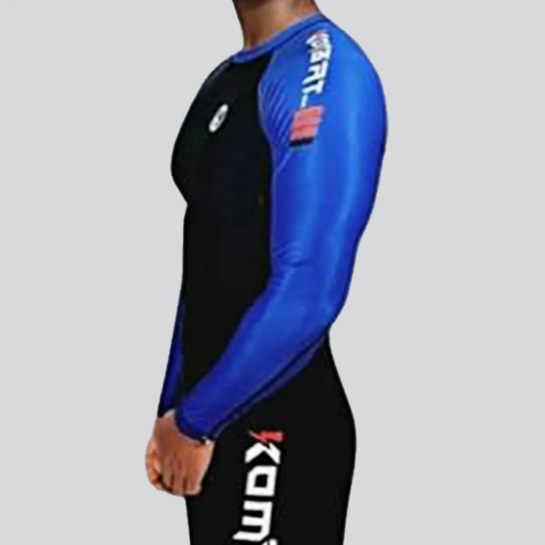ADULT RASH GUARD F/S PRO RANKED BLK & BLUE