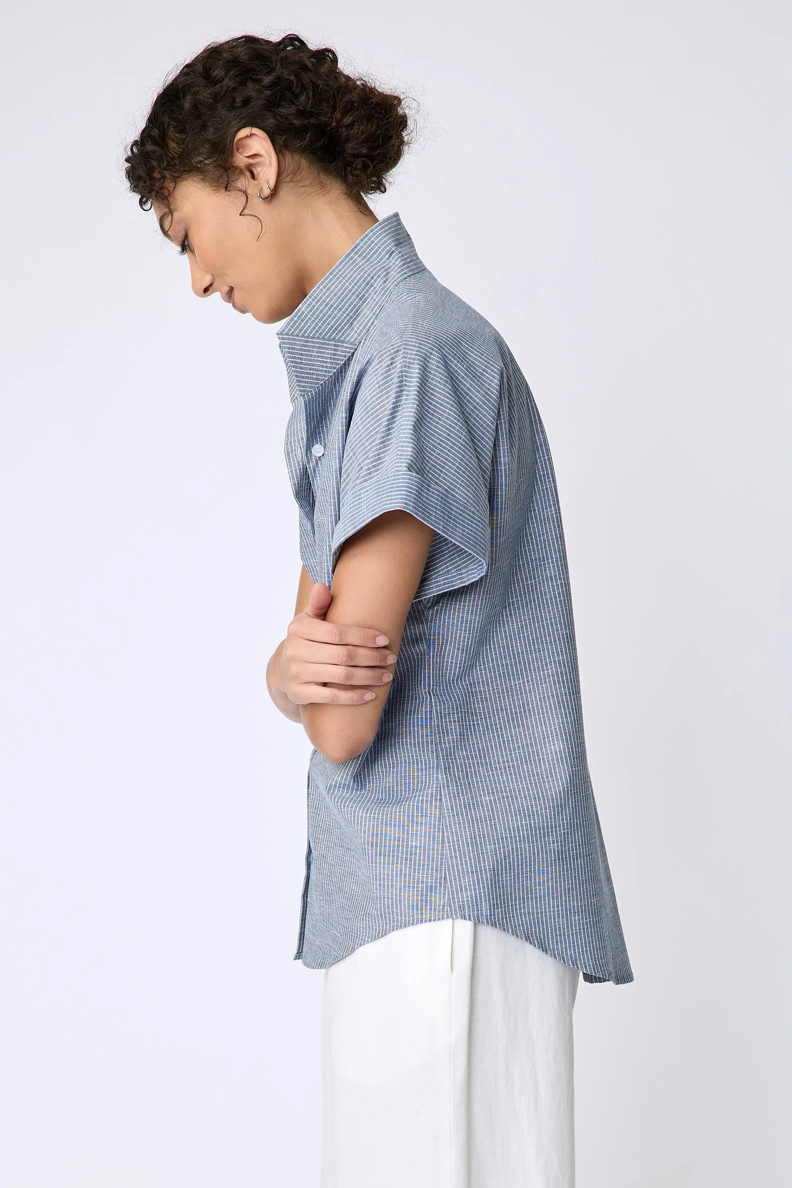 Ali Kimono - Dark Indigo Stripe