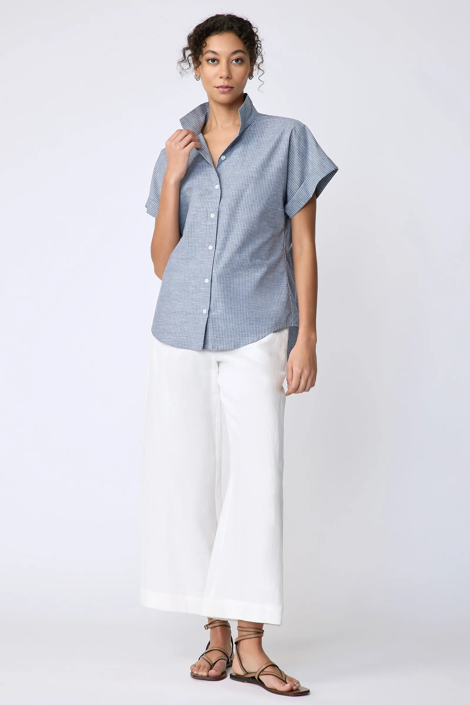 Ali Kimono - Dark Indigo Stripe
