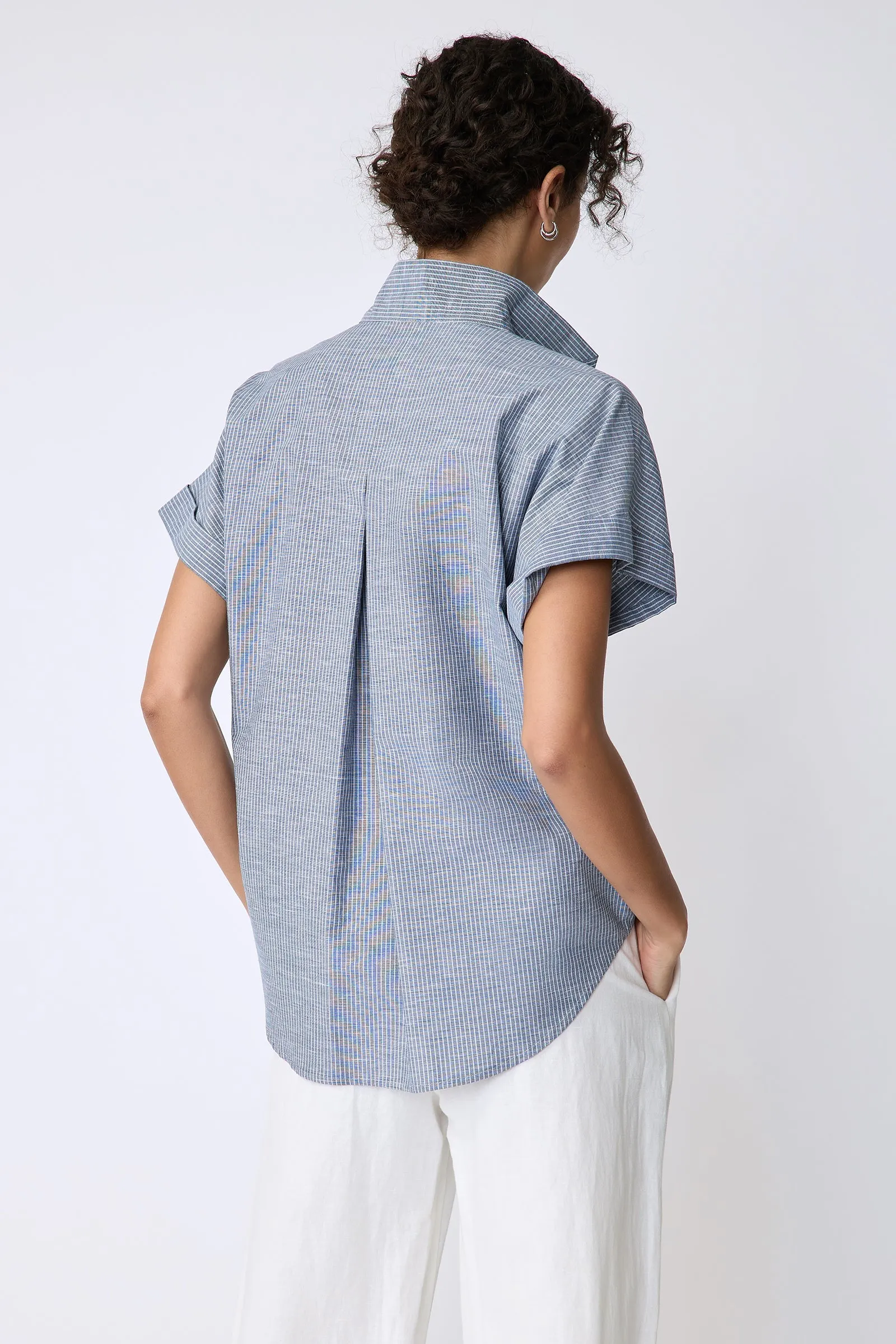 Ali Kimono - Dark Indigo Stripe