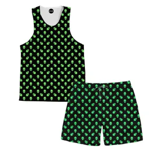 Alien Tank and Shorts Rave Outfit
