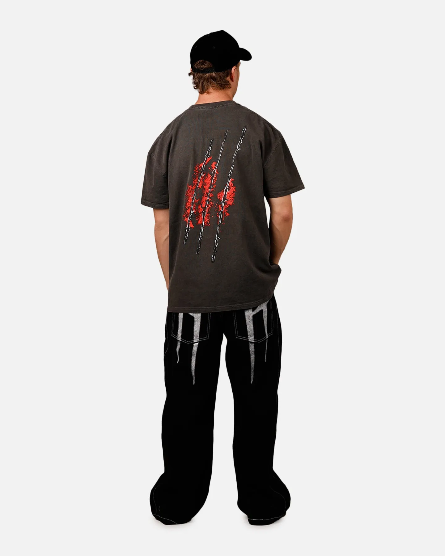 American Thrift X A Nightmare on Elm Street 'Horror Classics' Claw Heavyweight T-Shirt Black Wash