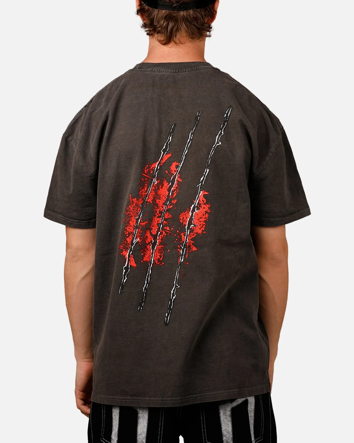 American Thrift X A Nightmare on Elm Street 'Horror Classics' Claw Heavyweight T-Shirt Black Wash