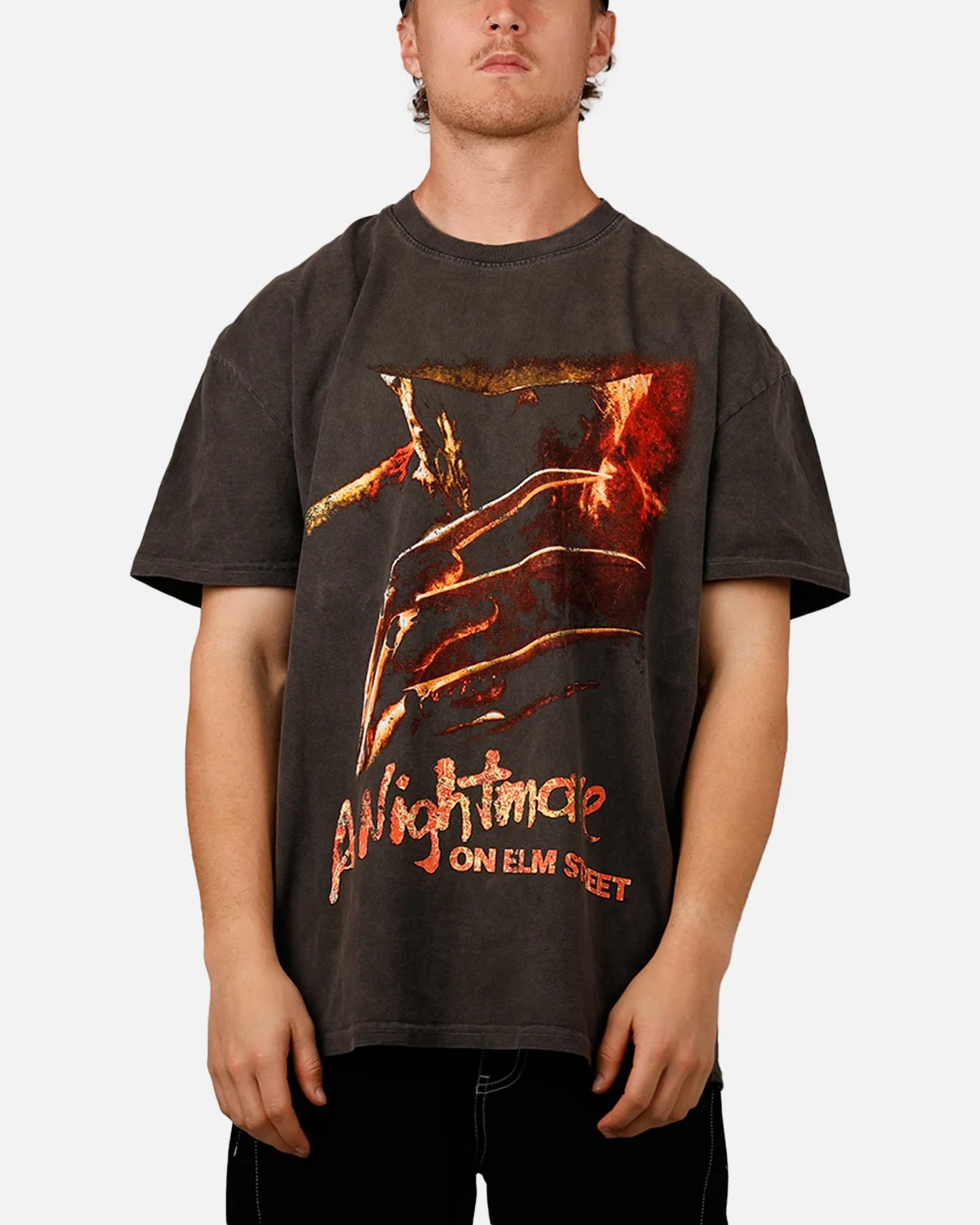 American Thrift X A Nightmare on Elm Street 'Horror Classics' Claw Heavyweight T-Shirt Black Wash
