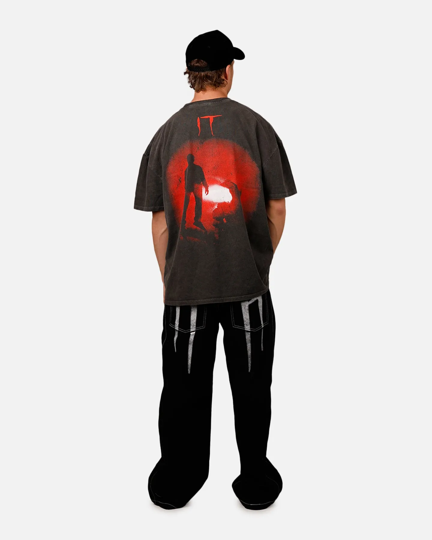 American Thrift X IT 'Horror Classics' The Dead Lights Heavyweight T-Shirt Black Wash