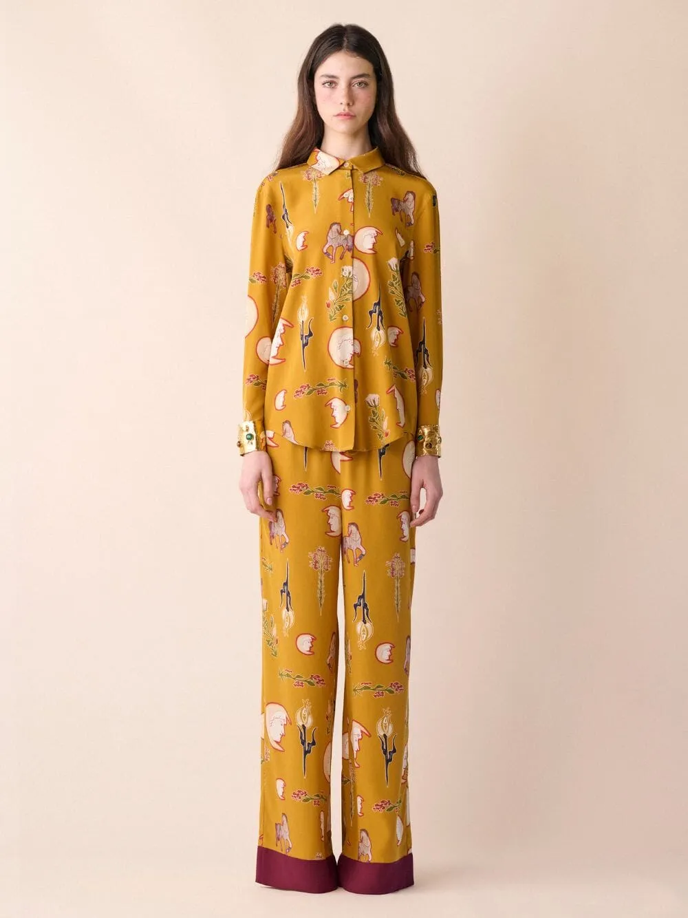 Ametista Printed Silk Crepe Shirt