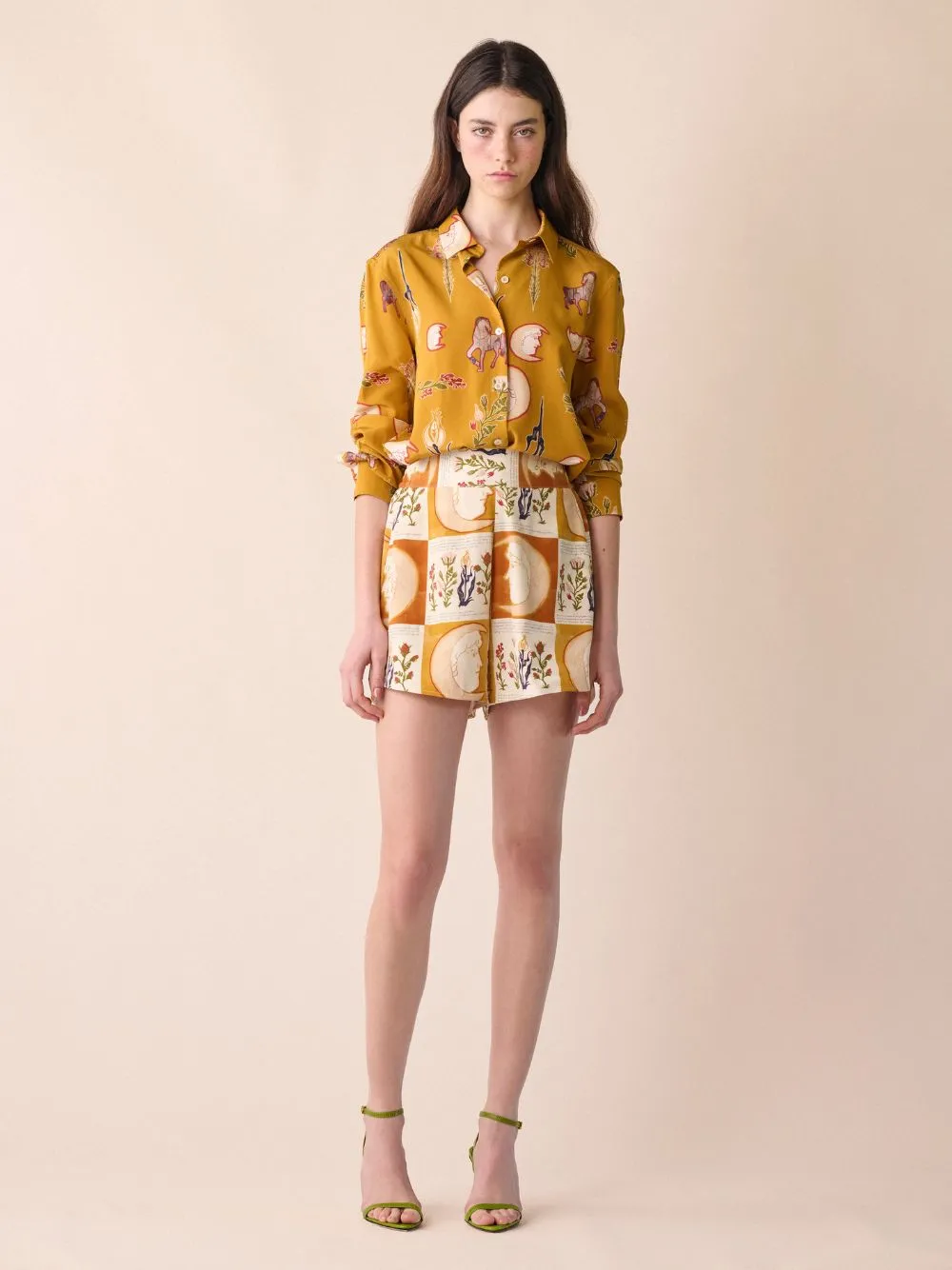 Ametista Printed Silk Crepe Shirt