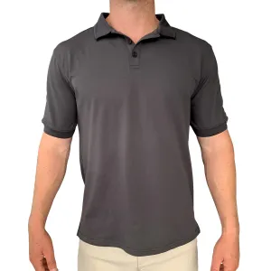 Antibes S/S Tech Polo - Charcoal