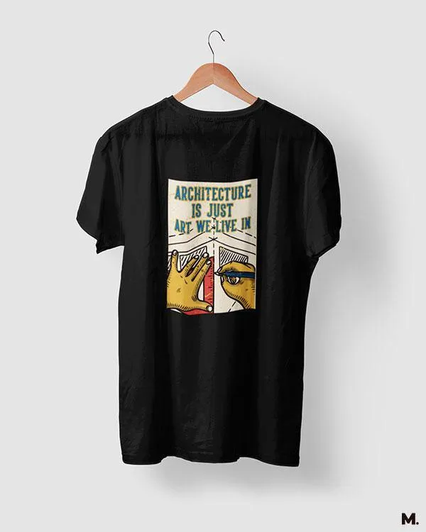 Art we live in printed t shirts