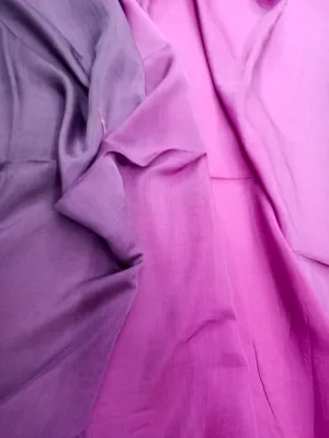 Artisanal Hand Dyed Soft Modal Muslin Mul Silk Ombre Shaded Fabric