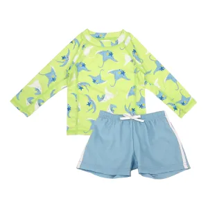 Baby/toddler Boys Swim Top & Swim Shorts Set - Sid The Stingray **pre-order (orders Will Ship In Full Early March '25)**