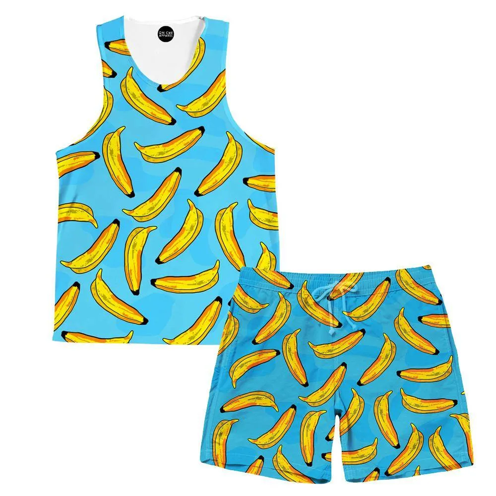 Banana Tank and Shorts Rave Outfit