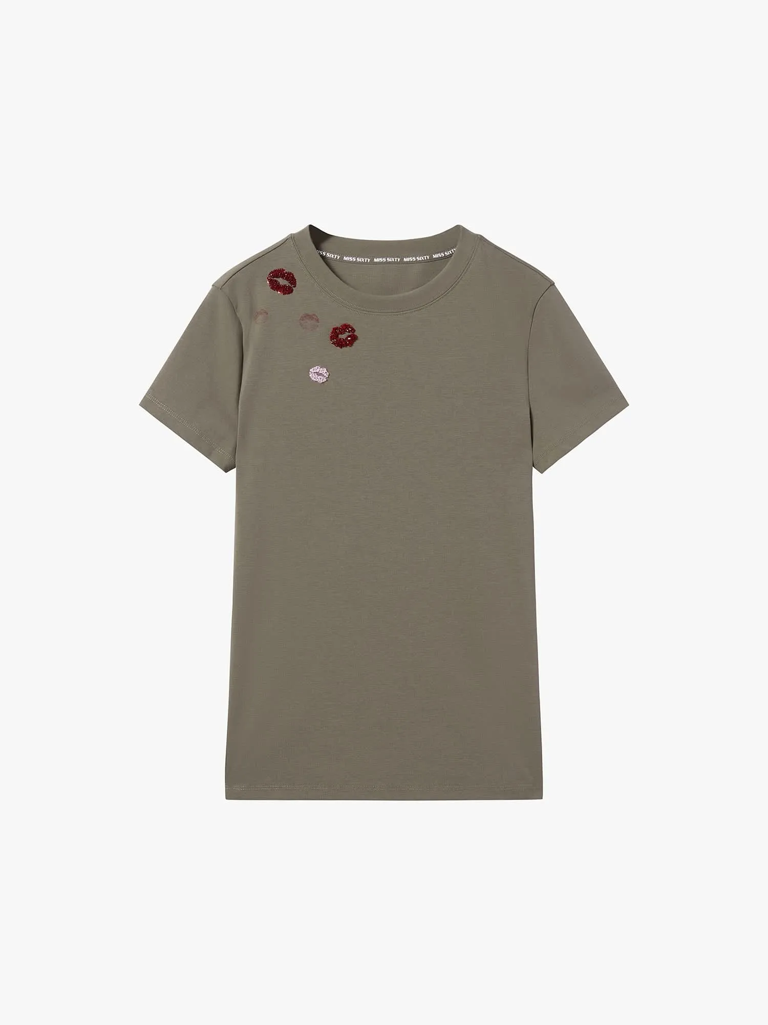 Beaded Printed T-Shirt