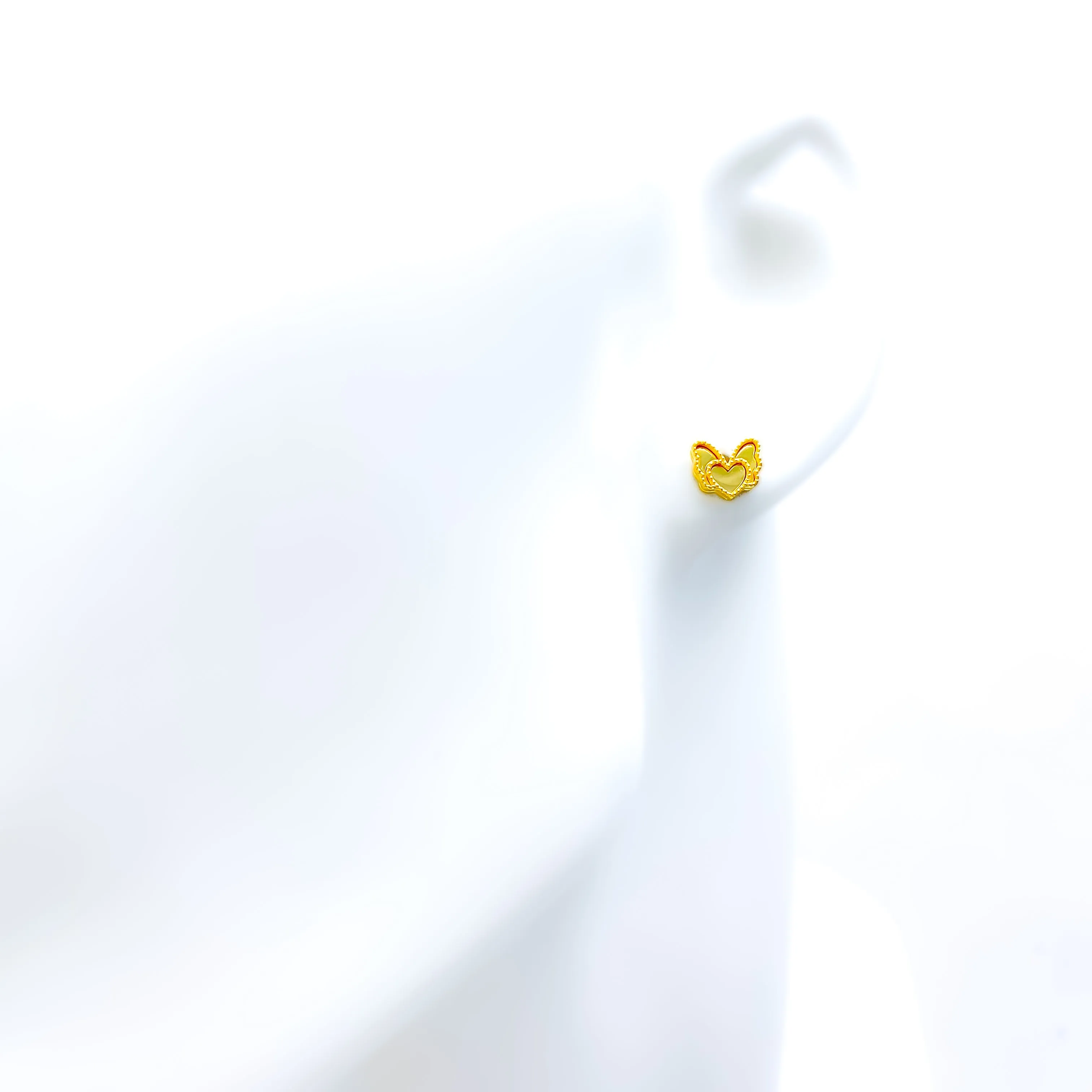 Beautiful Butterfly Adorned 21k Gold Earrings