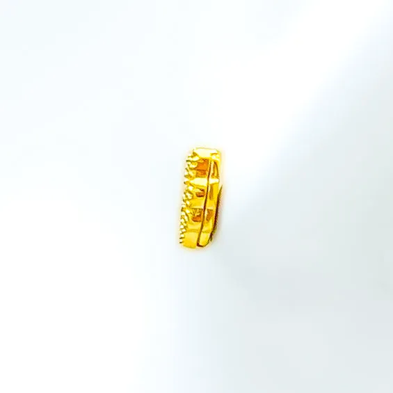 Beautiful Butterfly Adorned 21k Gold Earrings