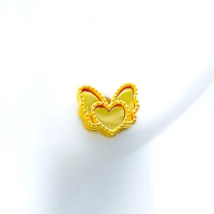 Beautiful Butterfly Adorned 21k Gold Earrings
