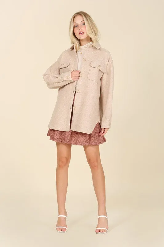 Beige Shacket
