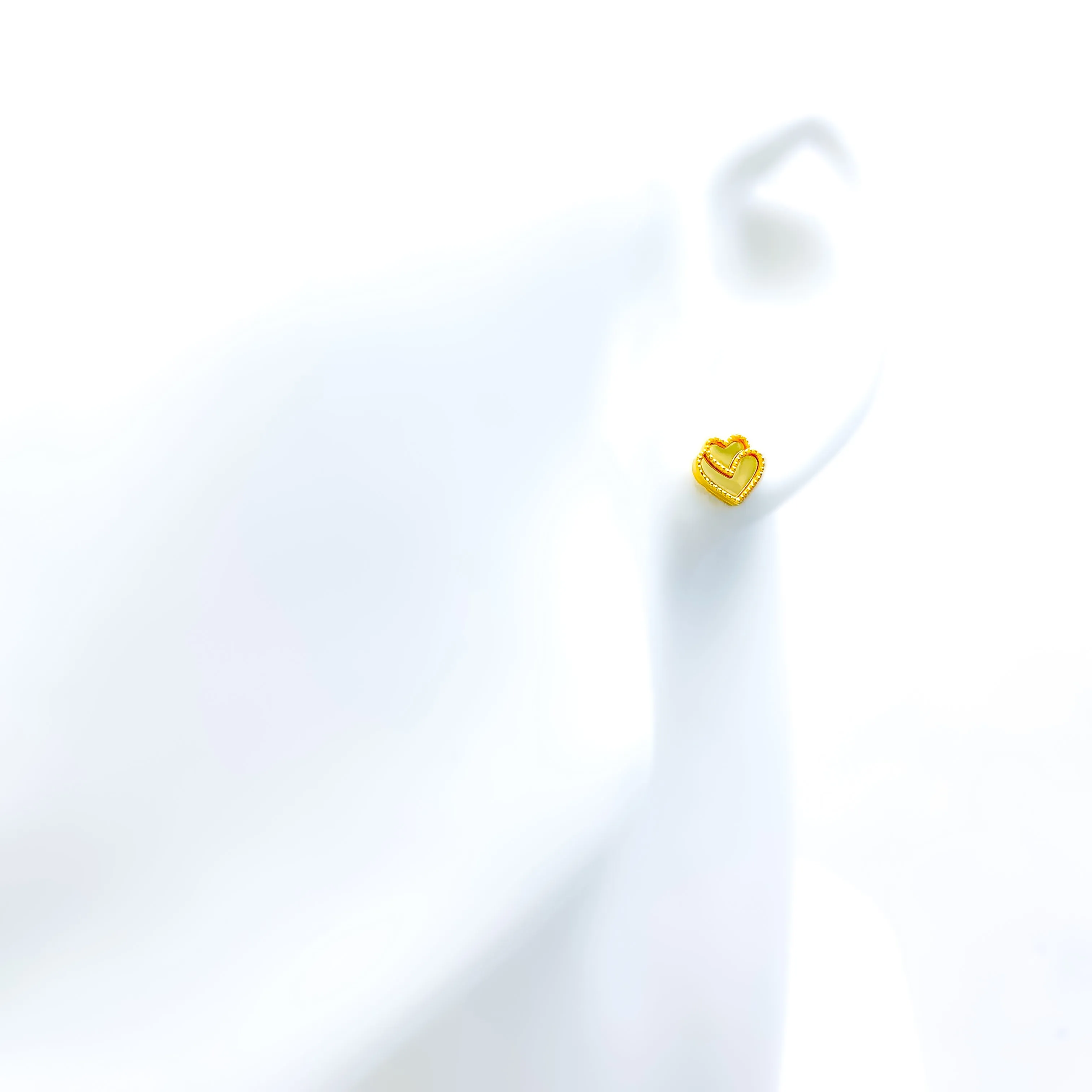 Bespoke Twin Heart 21k Gold Earrings