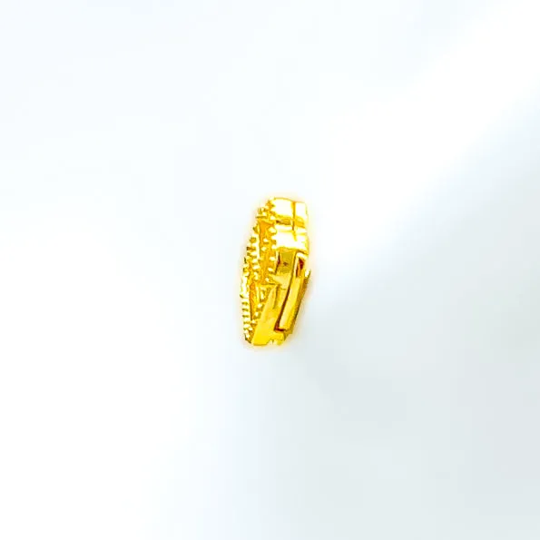Bespoke Twin Heart 21k Gold Earrings