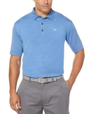 Big & Tall Soft Micro-Stripe Polo with Chevron