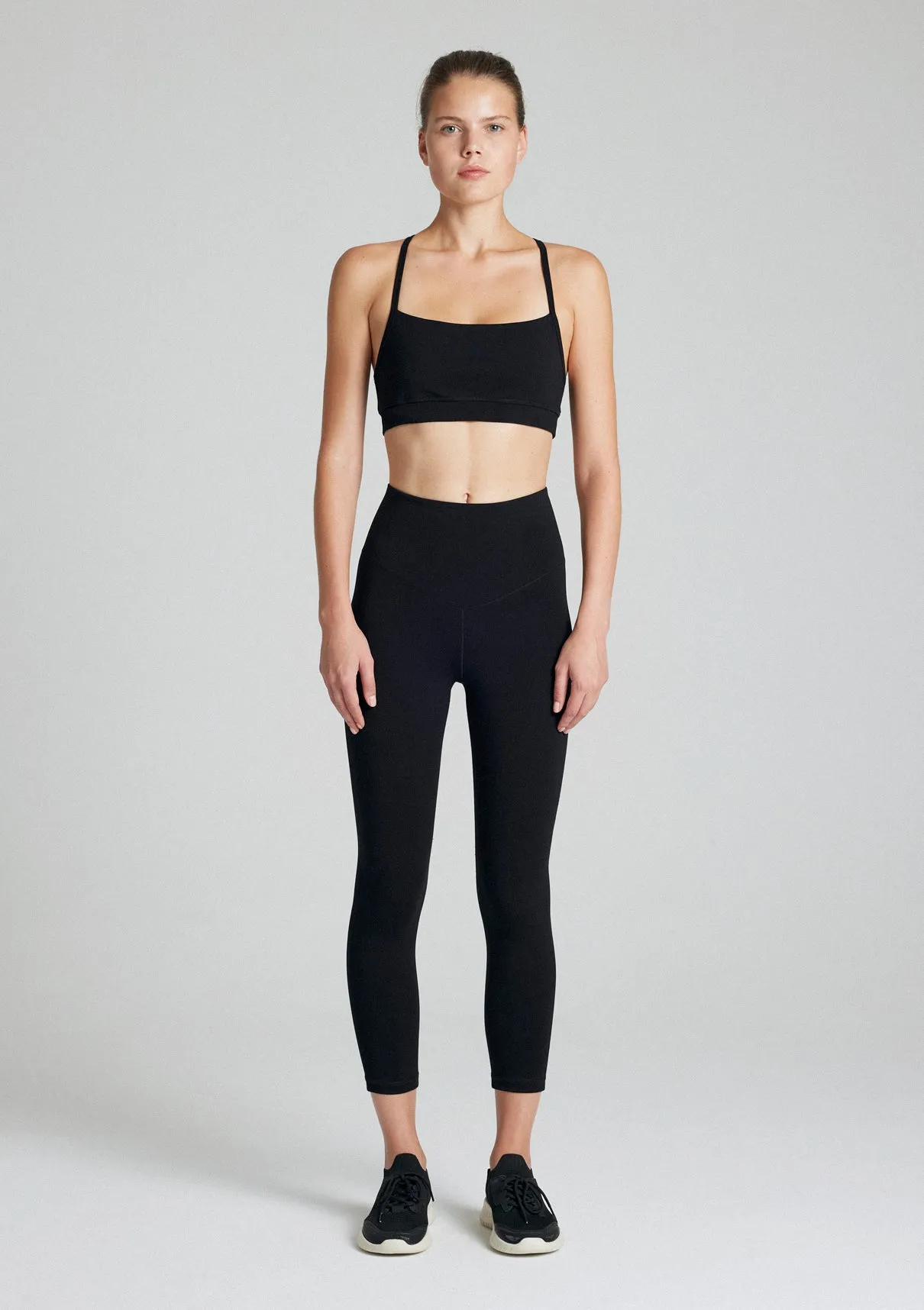 Black Active Thin Strap Tank Top