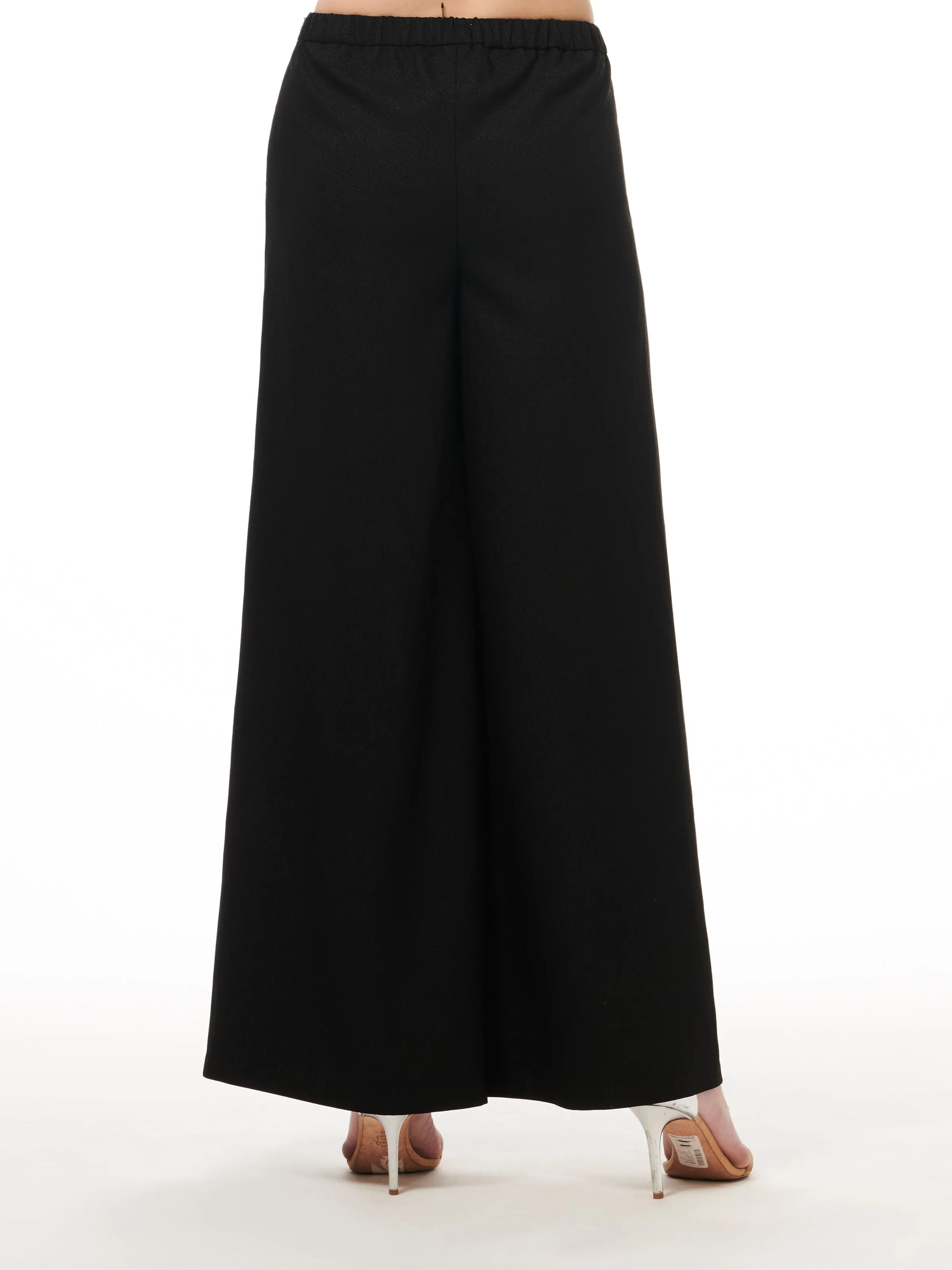BLACK SPLIT LEG SPARKLE PANTS