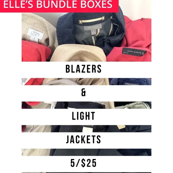 Blazers &amp; Jackets Bundle Mystery Boxes  S-L 5/ $25
