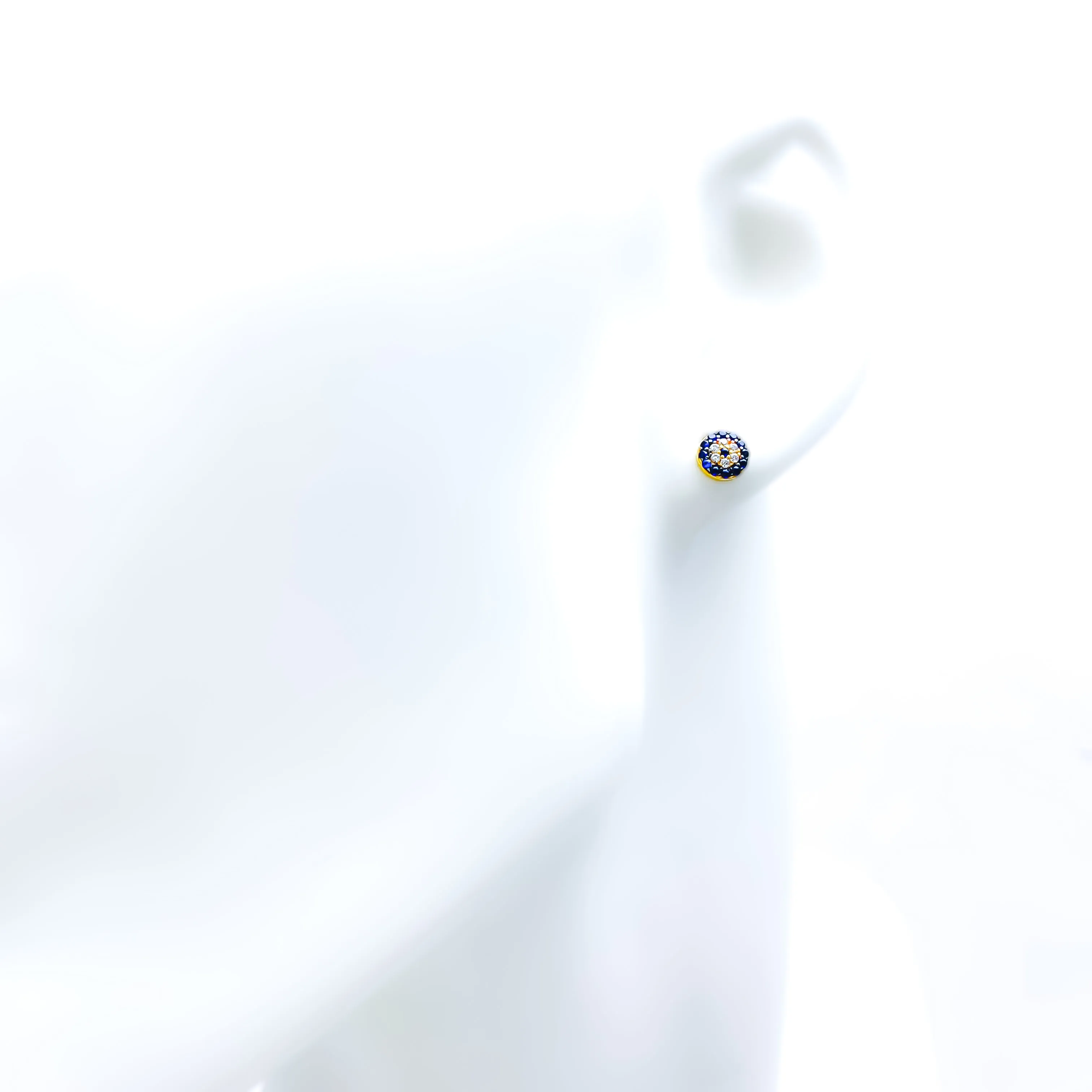 Blooming Evil Eye Inspired 21k Gold Earrings