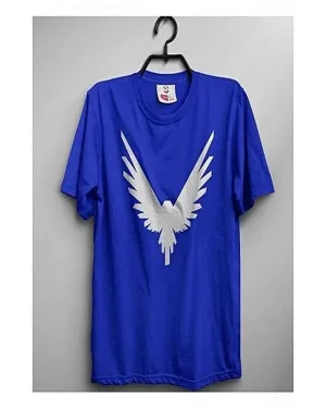 Blue Logan Paul Maverick Bird Cotton Printed T-Shirt