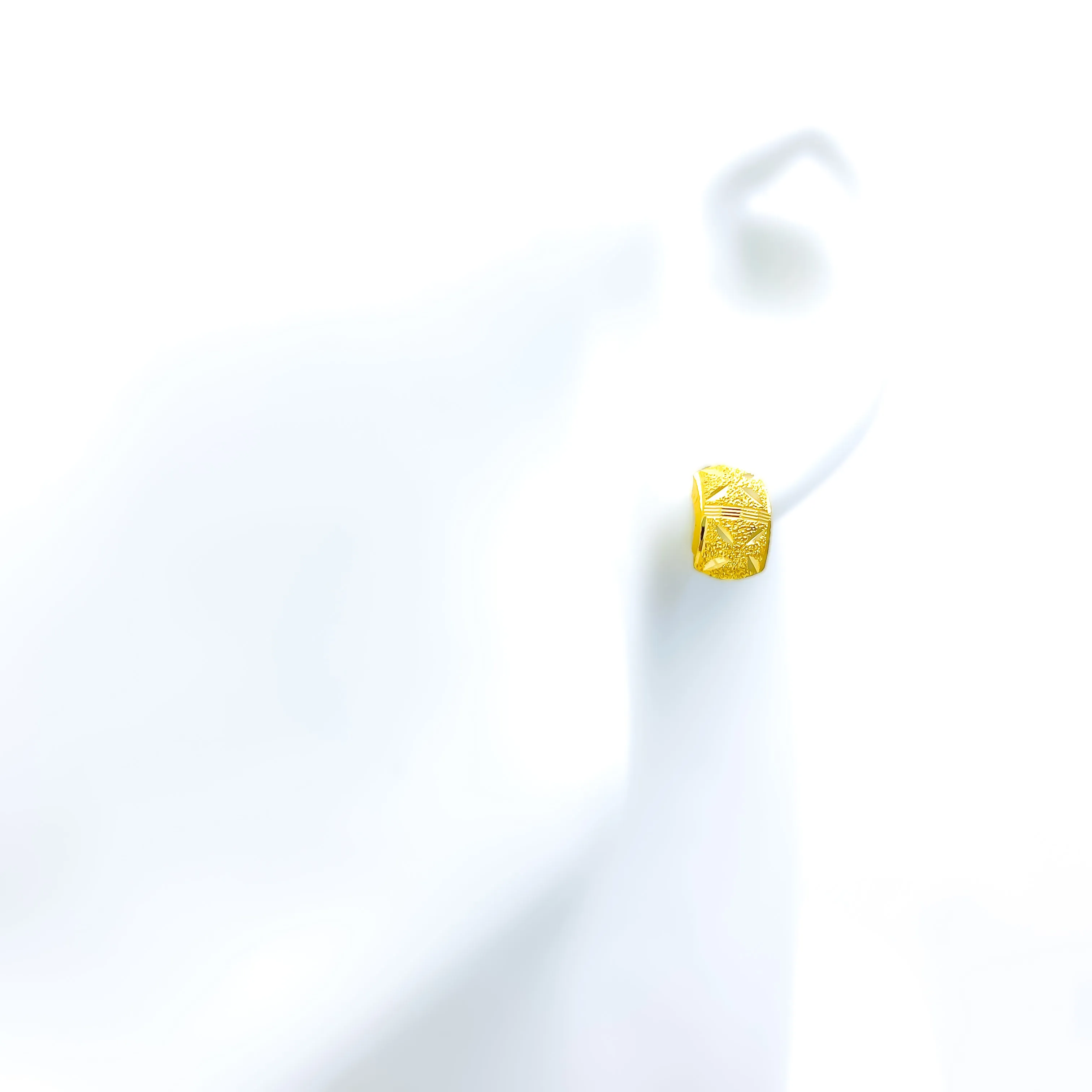 Bold Textured 22k Gold Earrings