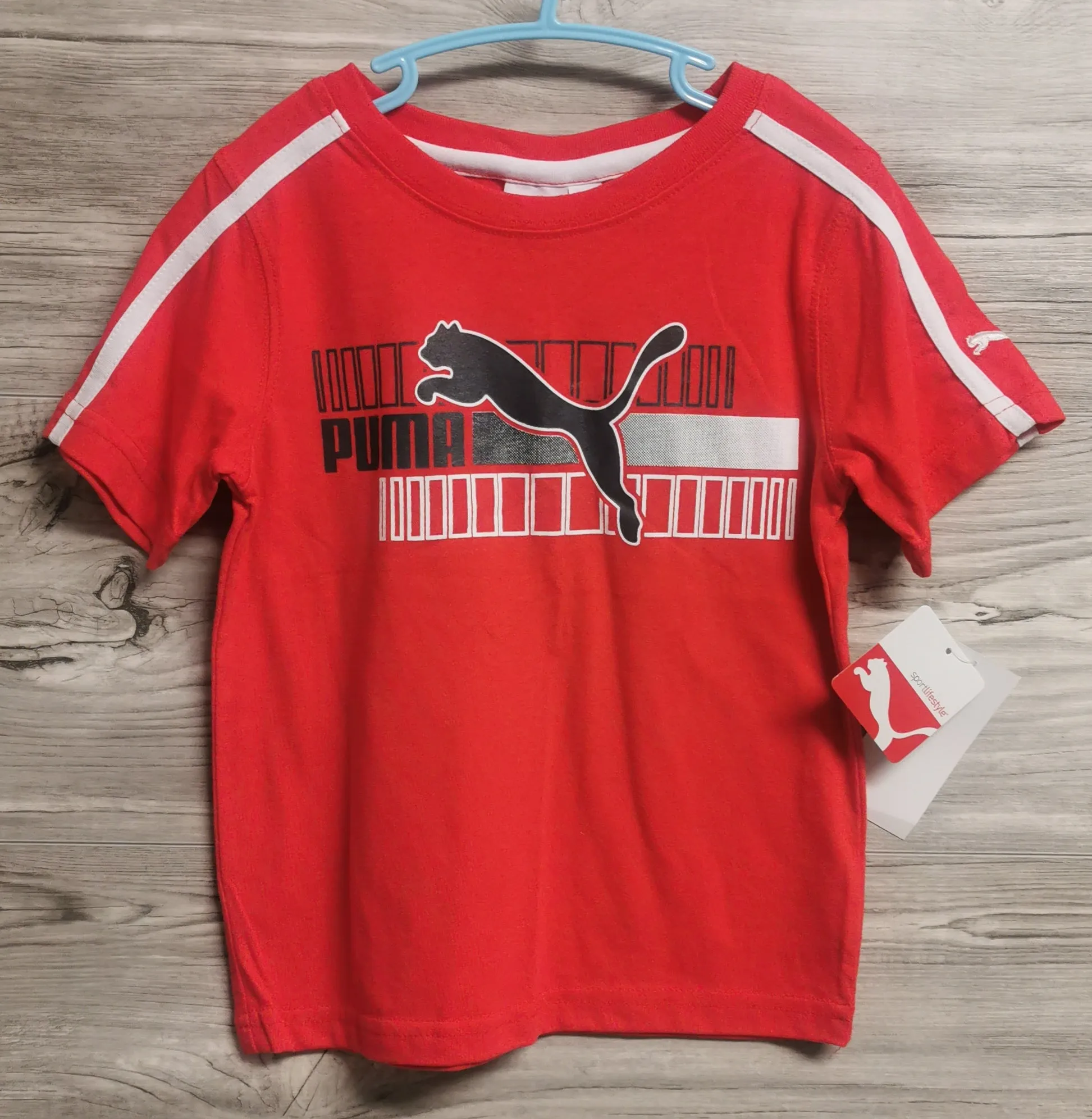 BOY SIZE 3 YEARS - PUMA, Soft Red & White T-shirt NWT B49