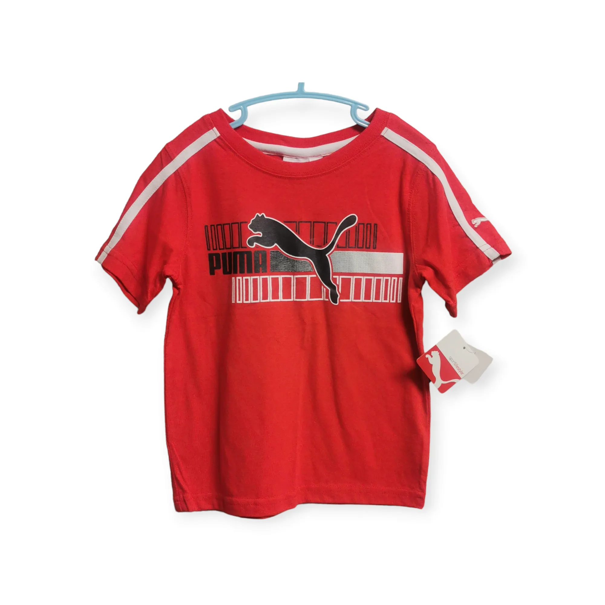 BOY SIZE 3 YEARS - PUMA, Soft Red & White T-shirt NWT B49