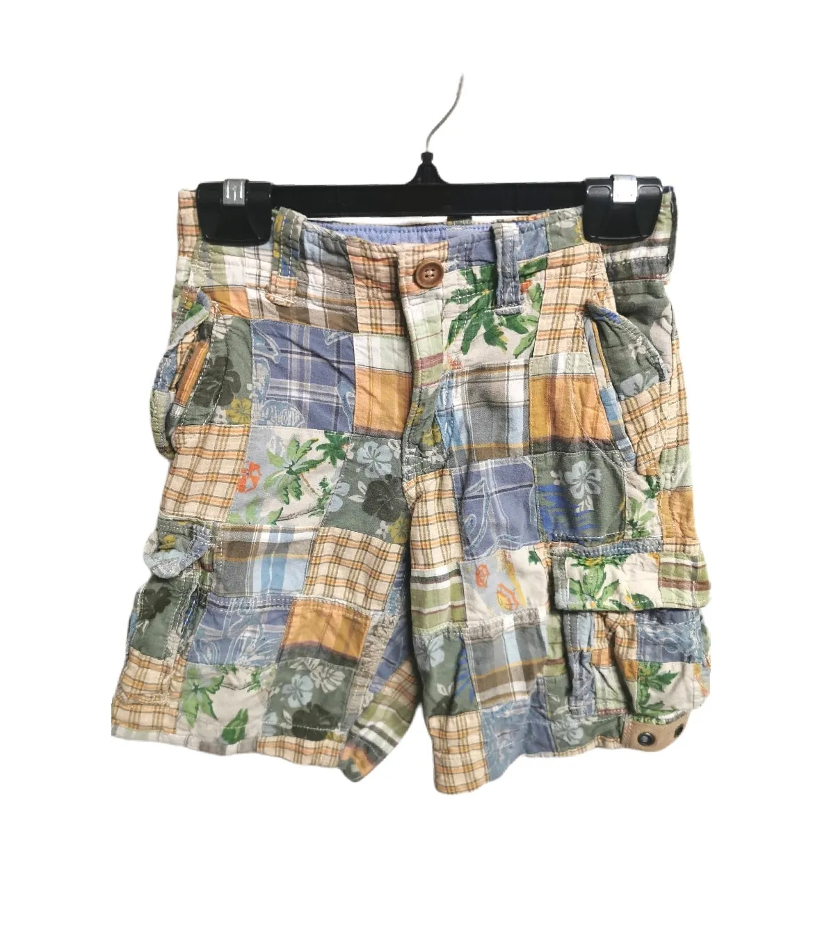 BOY SIZE 7 YEARS - GAP Kids, Patchwork Cargo Shorts EUC B44