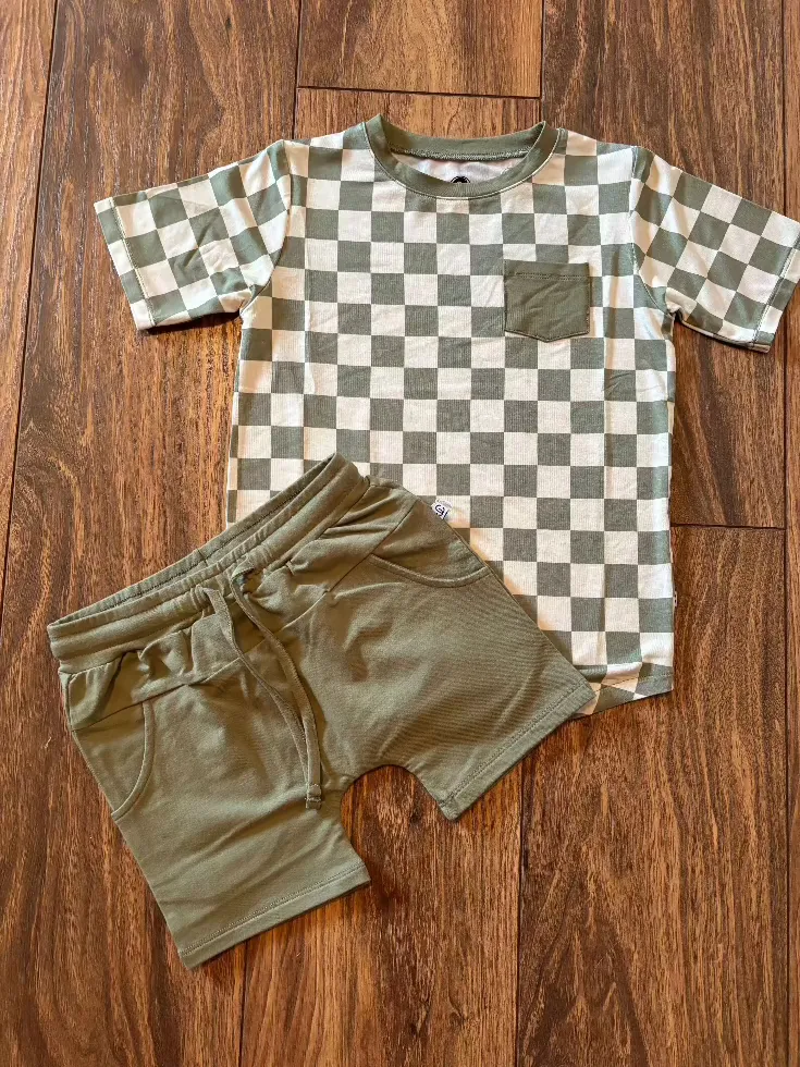 Boys Bamboo Shorts - Sage