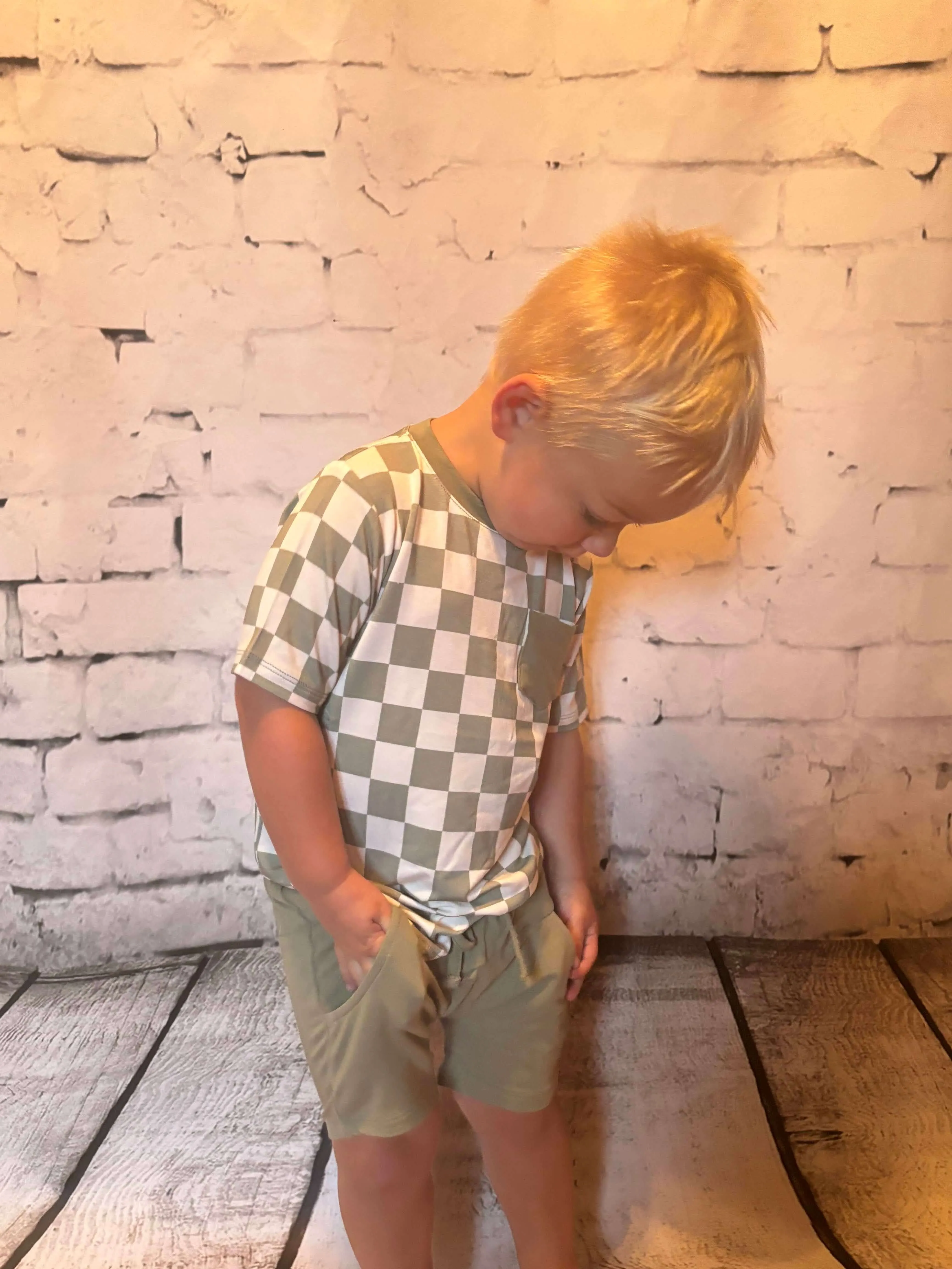 Boys Bamboo Shorts - Sage