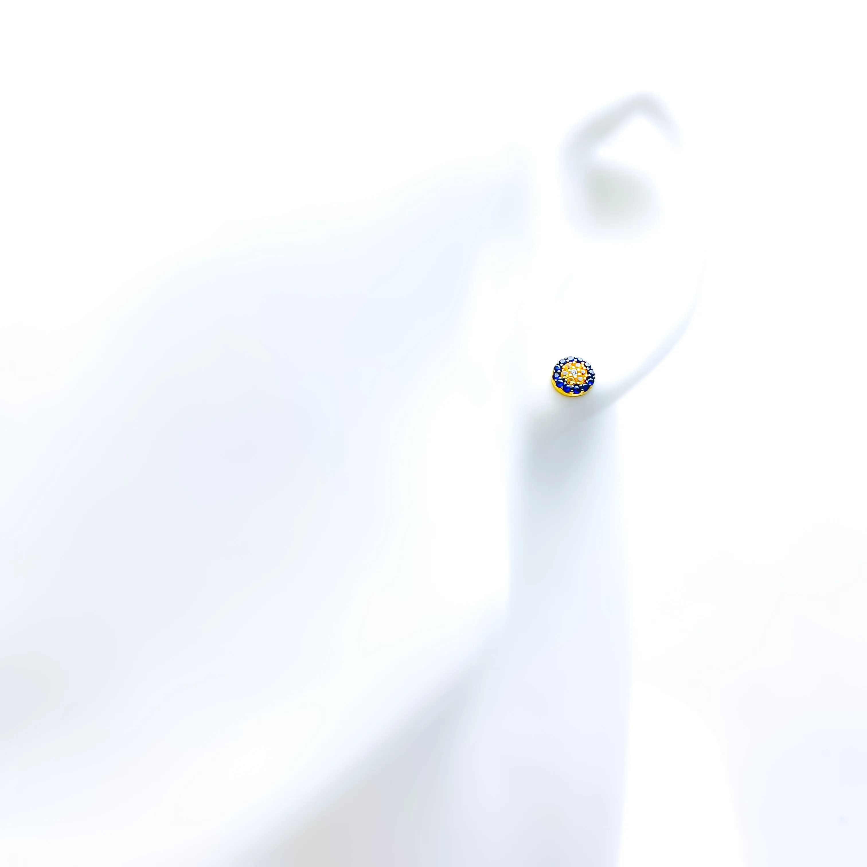 Bright Floral 21k Gold Stone Tops
