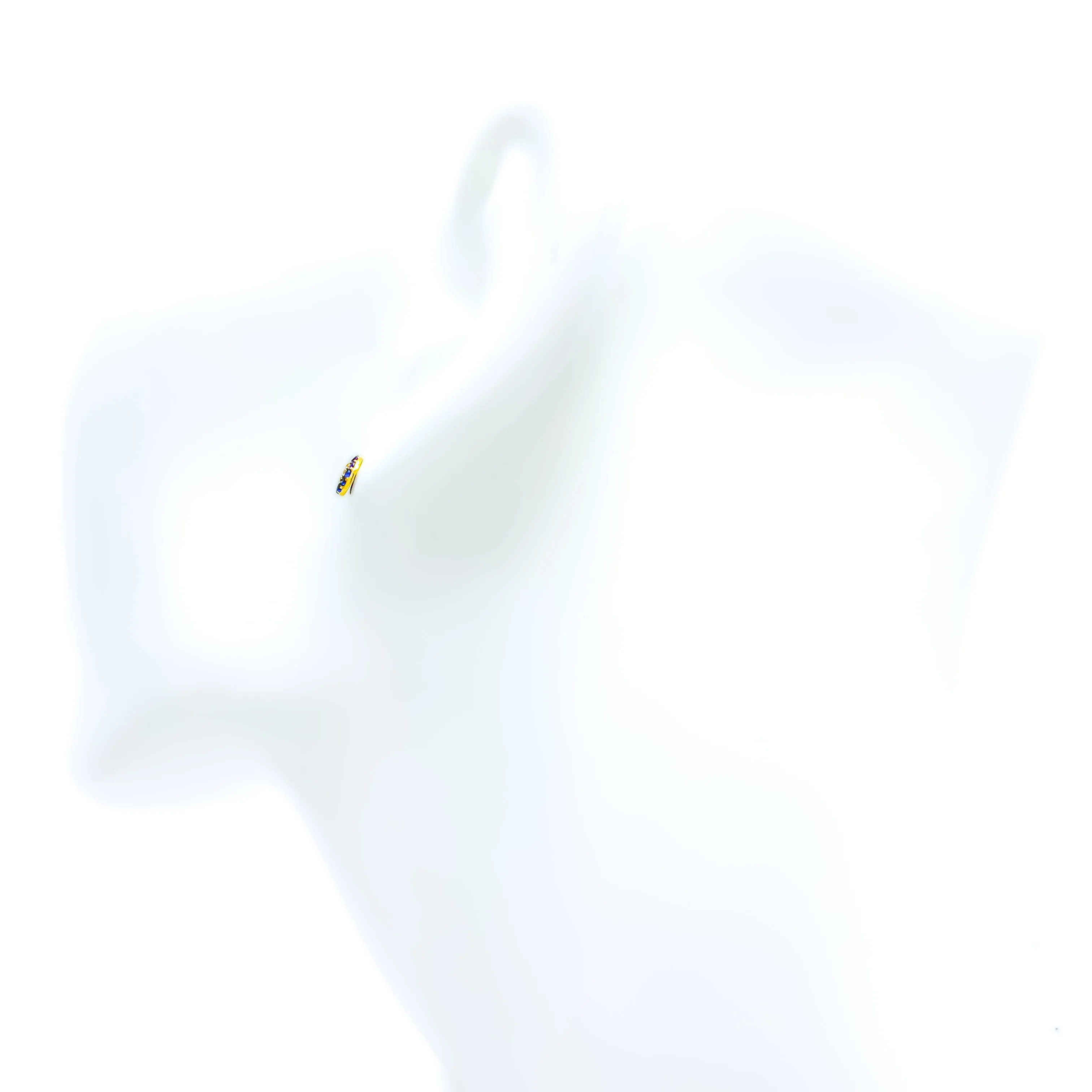 Bright Floral 21k Gold Stone Tops