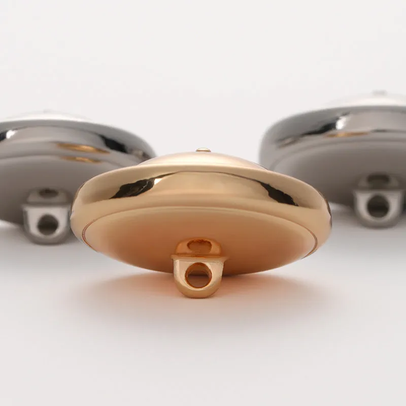 British Style Simple Back-Sealed Hollow Metal Button 5pcs