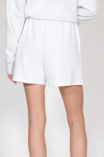 Brunette The Label - Waffle Knit Best Friend Shorty | White
