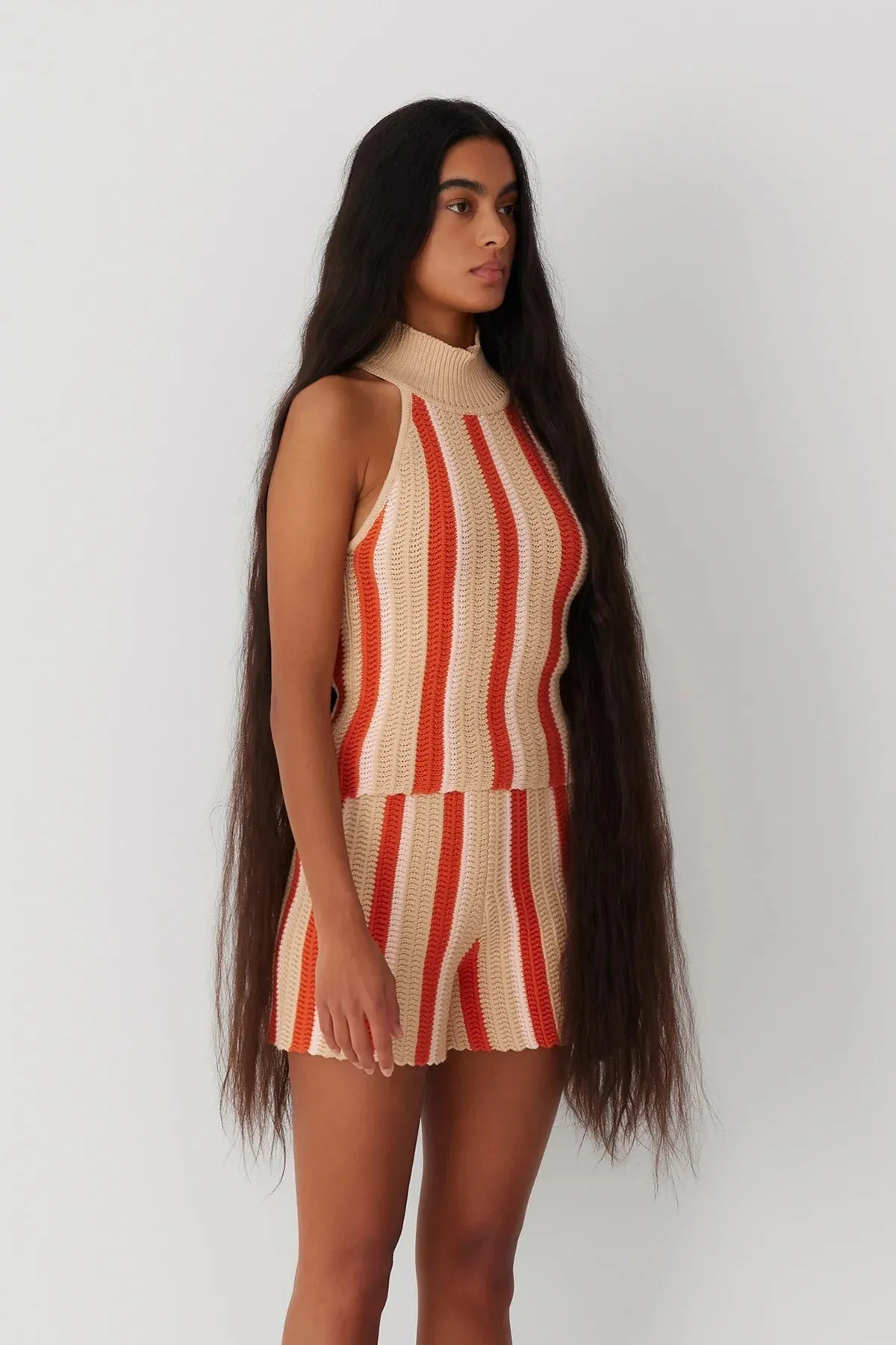 Bruno Knit Short CREAM STRIPE