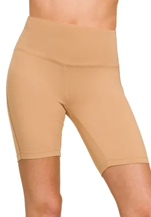 Buttery Soft Biker Shorts - Dark Brush