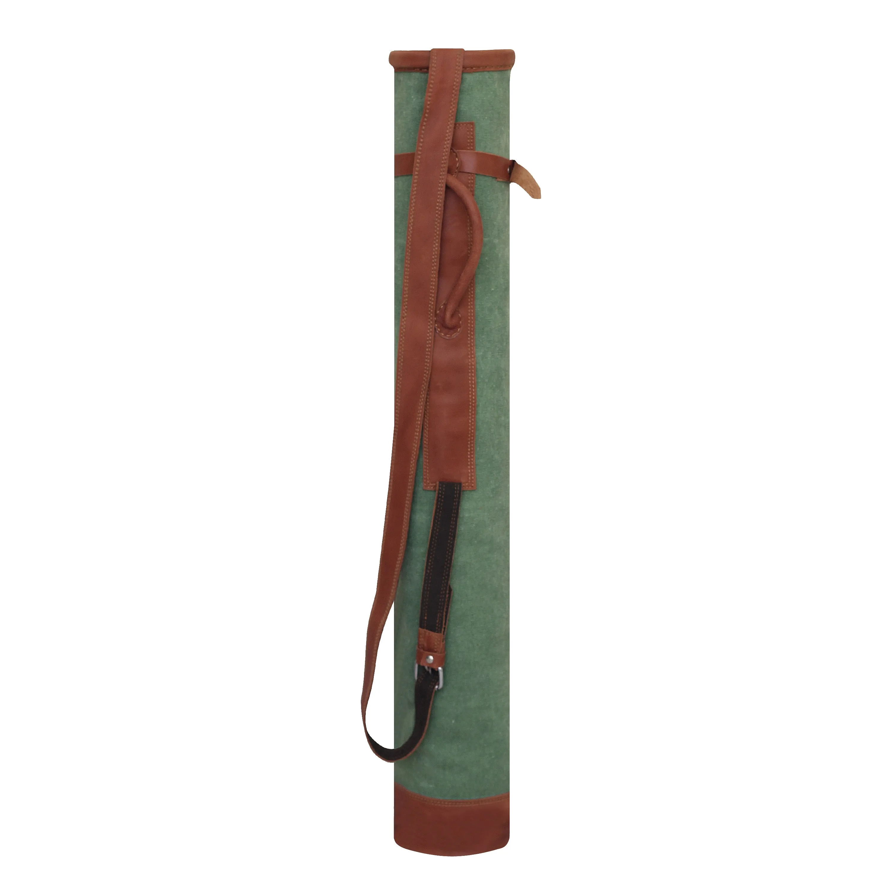 Canvas Golf Pencil Bag With Leather Pockets