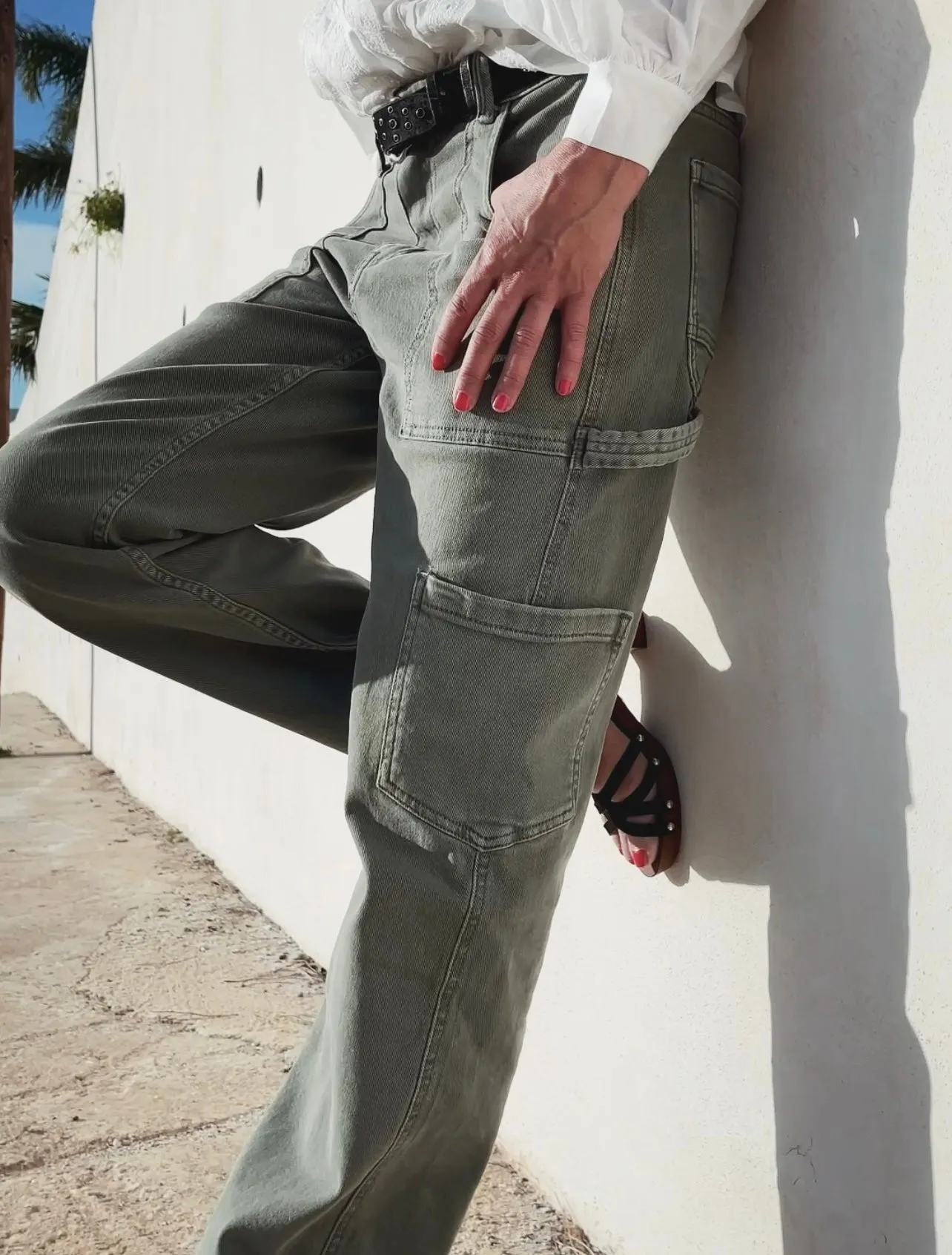 CARGO PANTS STRAIGHT LEGS - ARMY