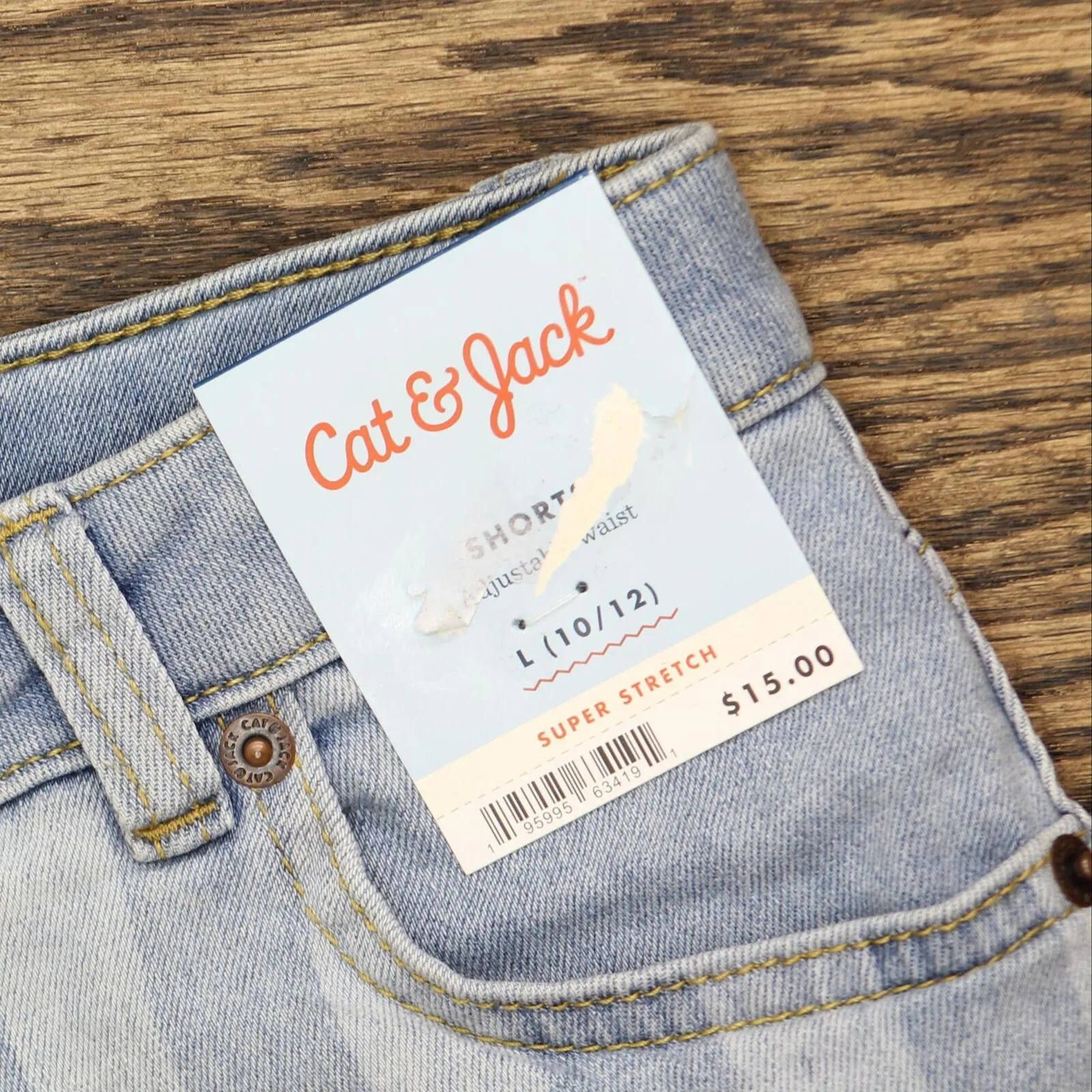 Cat & Jack Girls Denim Printed Jean Shorts 84664166