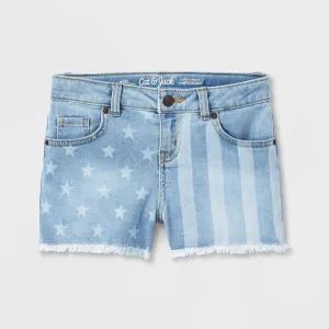 Cat & Jack Girls Denim Printed Jean Shorts 84664166