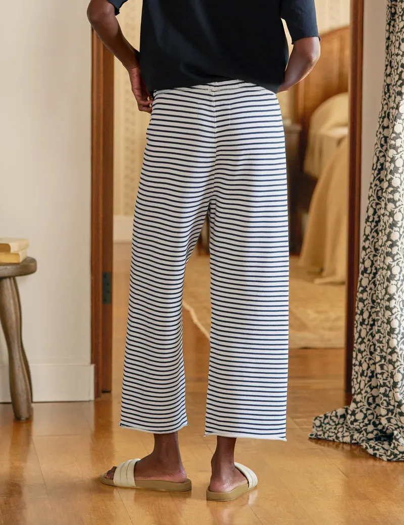 Catherine Favorite Sweatpant - Navy French Stripe