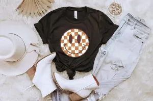 Checkered smiley Tee