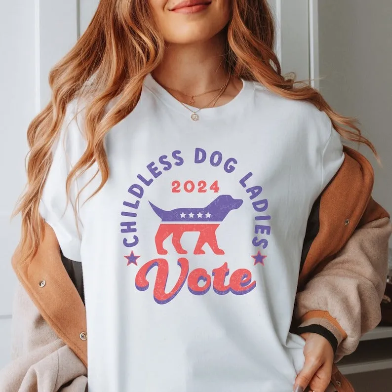 Childless Dog Ladies Vote, Dogs for Kamala, Kamala Harris 2024, Kamala Rally T Shirt, Political 2024 Shirt, Kamala Coconut Tree, Vote Tee