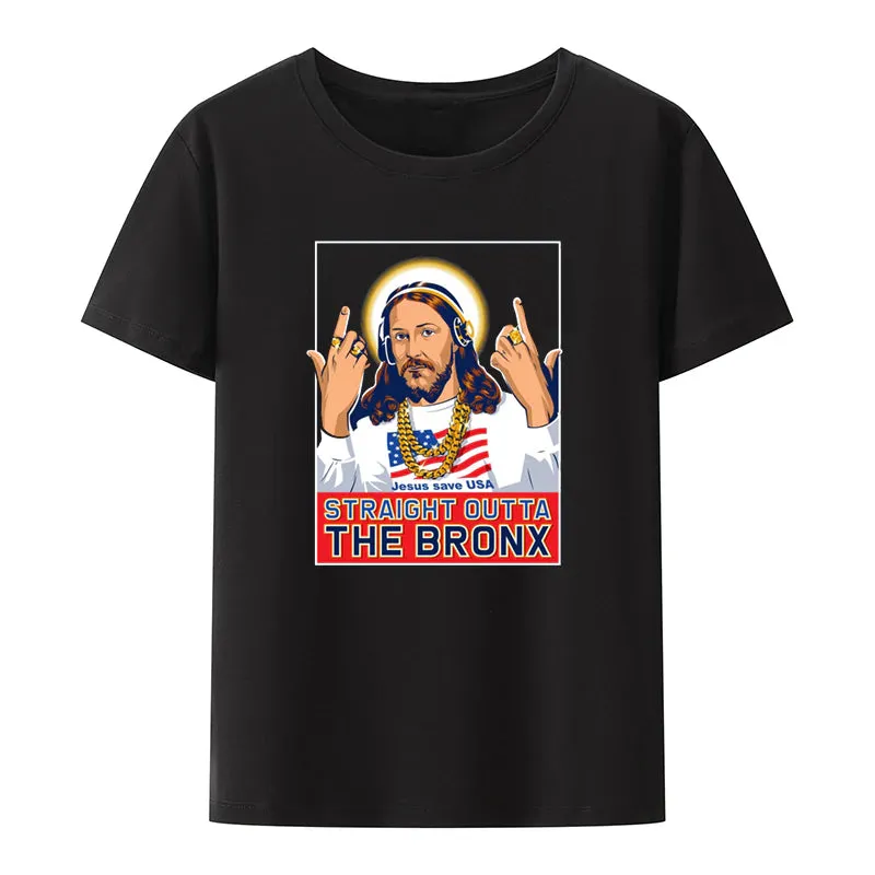 Christianartbag Funny T-Shirt, Cool Jesus Funny T Thirt Summer Vintage Men T-Shirt Cartoons Short Sleev Breathable O-neck T Shirts